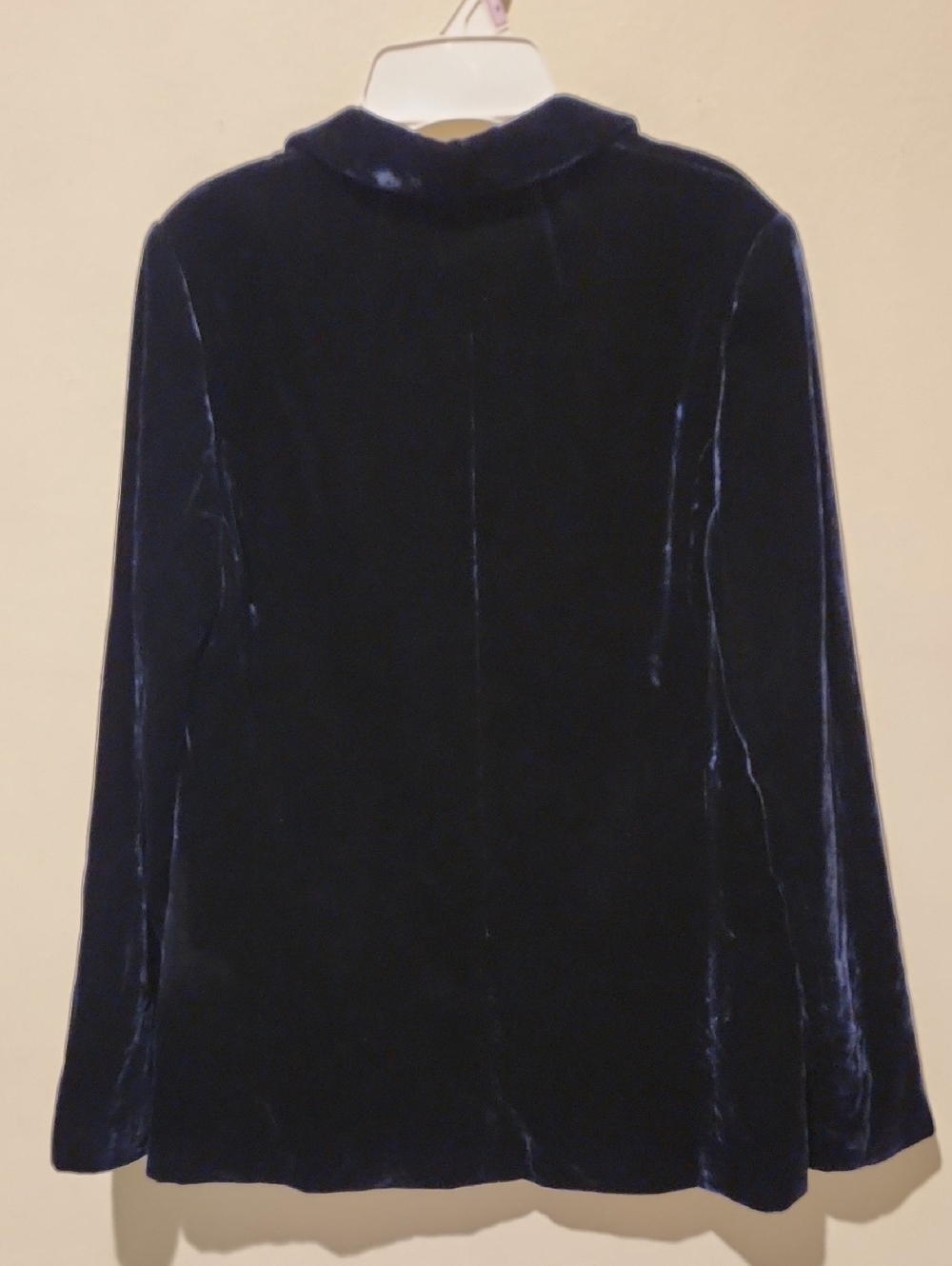 ❤️ BANANA REPUBLIC SLOUCHY VELVET ONE BUTTON BLAZER JACKET - MIDNIGHT BLUE, 2 - Picture 11 of 11